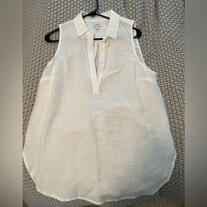J Crew Factory white linen top NWT smoke and pet free home. Size medium